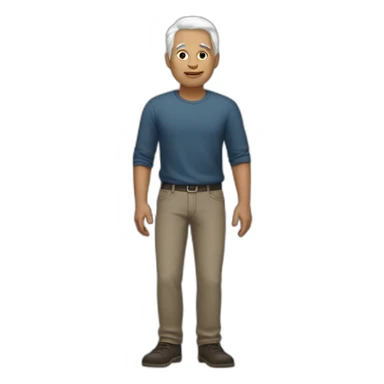 white-haired man without a leg sticker