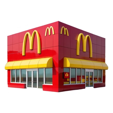 3d McDonald's building sticker