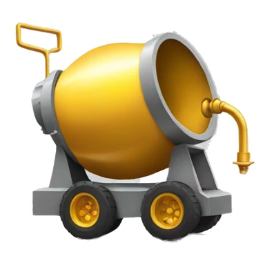 a cement mixer wearing gold jewelry sticker
