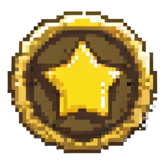gold star badge sticker