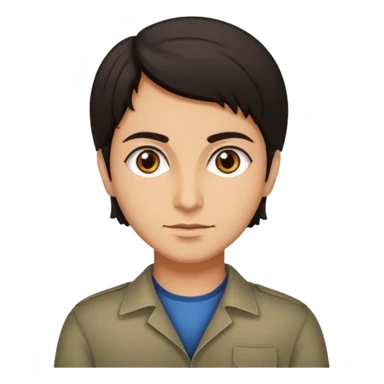 portrait of iranian civilian with neutral expression sticker