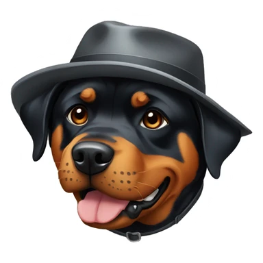 rottweiler in hat sticker