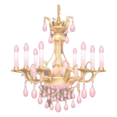 golden pale pink chandelier sticker