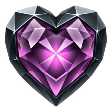 heart with gothic dark crystal sticker