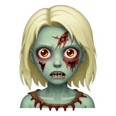 zombie girl with a scar sticker