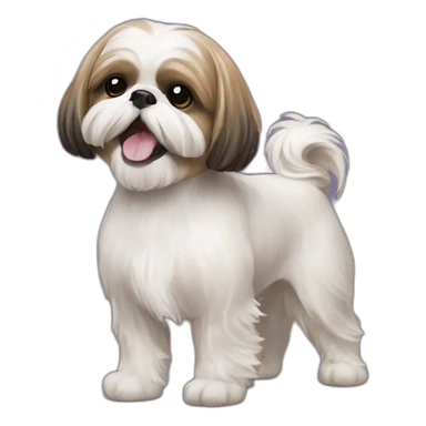 perro shih tzu; bailando sticker