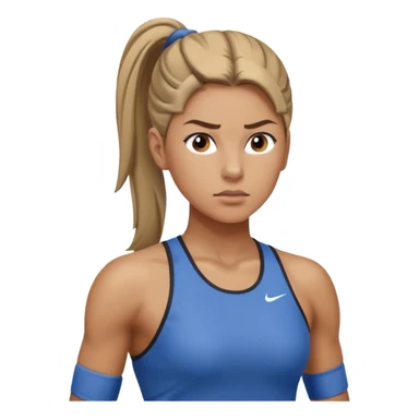 athlete woman with ponytail sticker