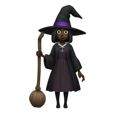Salem witch with gallows sticker