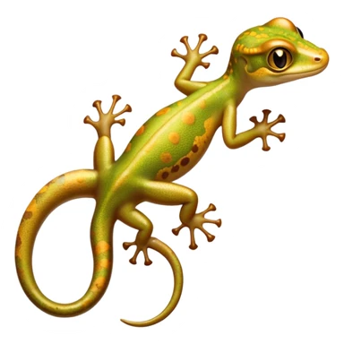 cinematic-gecko-realistic-full-body-climbing-emoji,-tiny-agile-frame-sticking-to-a-glass-surface-with-specialized-toes,-smooth-speckled-skin-in-rich-earthy-tones,-large-glistening-eyes-wide-and-watchful,-delicate-curved-tail-balancing sticker