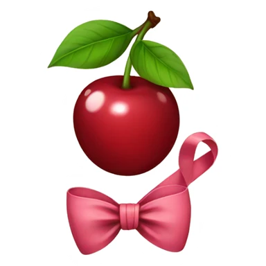 cherry with bow sticker