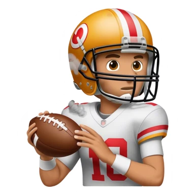 Quarterback hiding in smoke  sticker