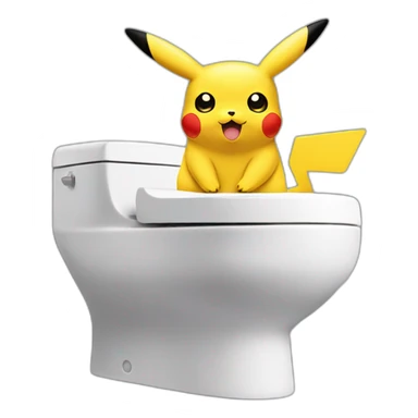 Pikachu qui est au toilettes sticker