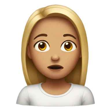 Confused girl sticker