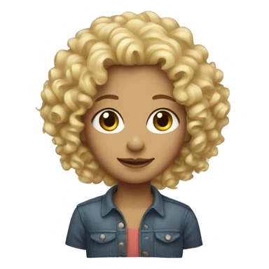 Curly haired blonde  sticker