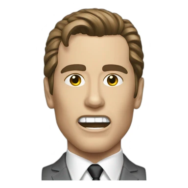 American psycho movie emoji sticker