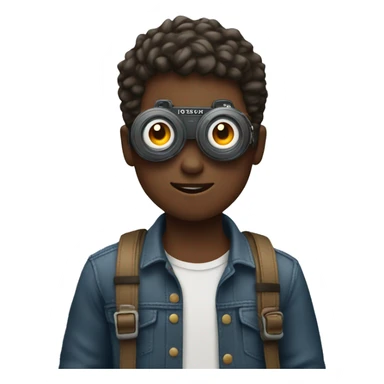 boy with camera sticker