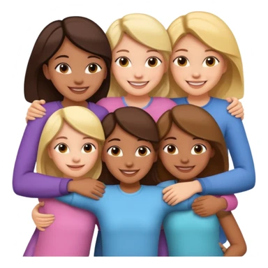 Girls with their arms around each other sticker