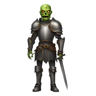 zombie knight full length sticker
