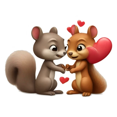 Squirrels in love sticker