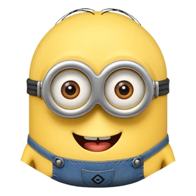 minion with one eye emoji, fun and bold sticker