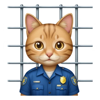  jail place with police cat sticker