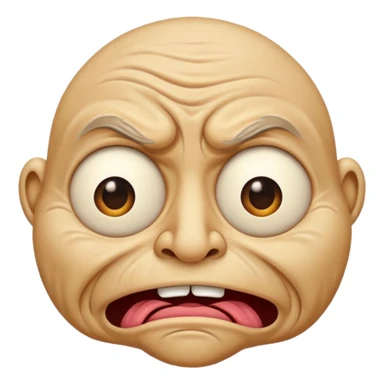 disgusted ugly emoji sticker