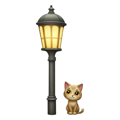 Christmas lamppost  cat sticker