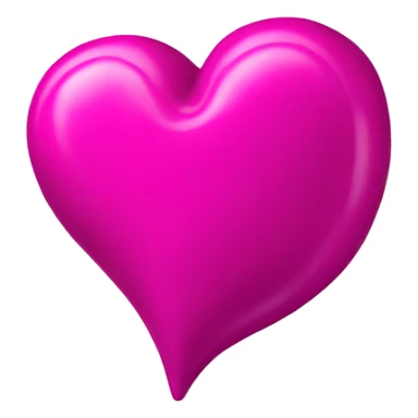 Fuchsia heart   sticker