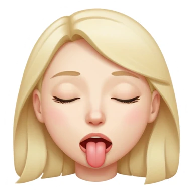 close eyes stick tounge out sticker