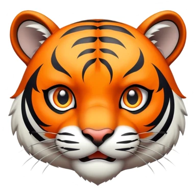 anime style tiger face with big expressive eyes for Twitch emote sticker