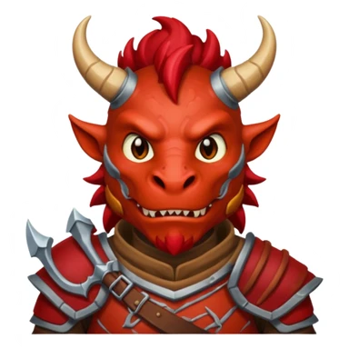 Male red dragonborn sticker