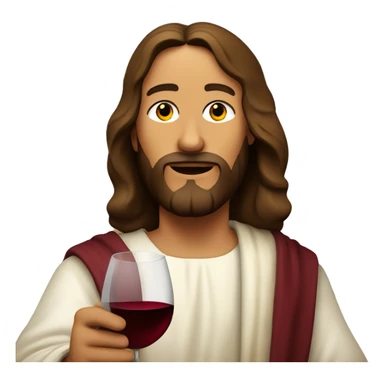 Jesus drinking wine sticker