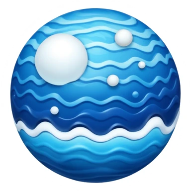 sphere globe planet, surface covered with gas and stream sticker