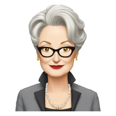 miranda priestly meryl streep sticker