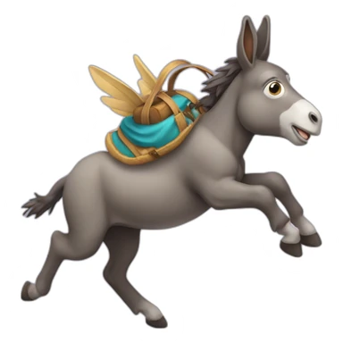 burro volando sticker