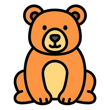 colored bear icon sticker