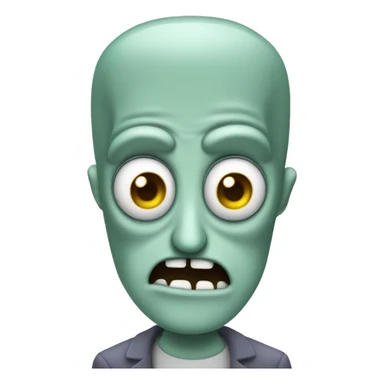 evil squidward sticker