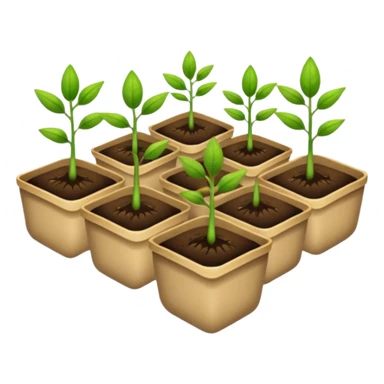 several packs of seedling seeds. Transparent background sticker