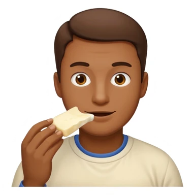 some guy eating 1kg of mozzarella, make it nepalese, more brown, slightly less brown sticker