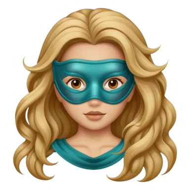 A girl with a mask sticker