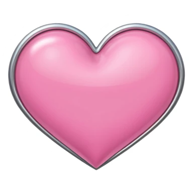 A pink heart with a band sticker