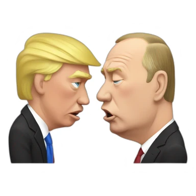 Putin puking on Donald trump sticker
