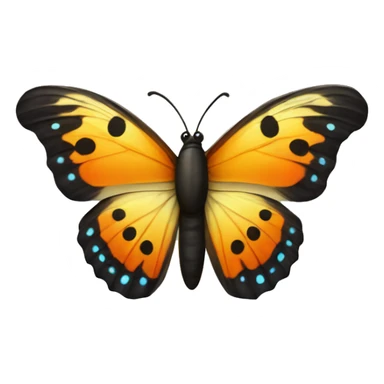Semicolon butterfly sticker