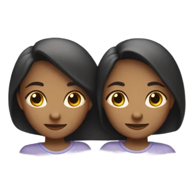 2 sister holding hands  sticker