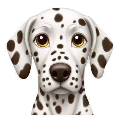 dalmatian with brown dots sticker
