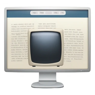 computer display with book sticker