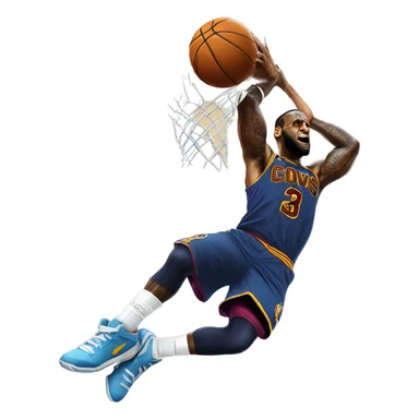 lebron james dunking sticker