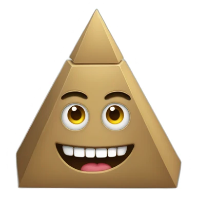 667 pyramid with eyes mouth arms and legs sticker