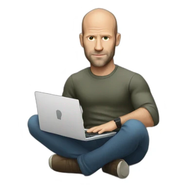 statham with laptop sticker