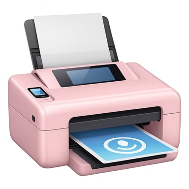 Light Pale Pink Scanner Printer sticker